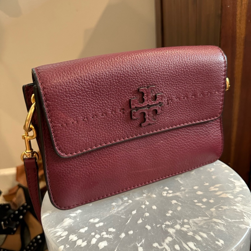 Tory Burch Burgundy Crossbody